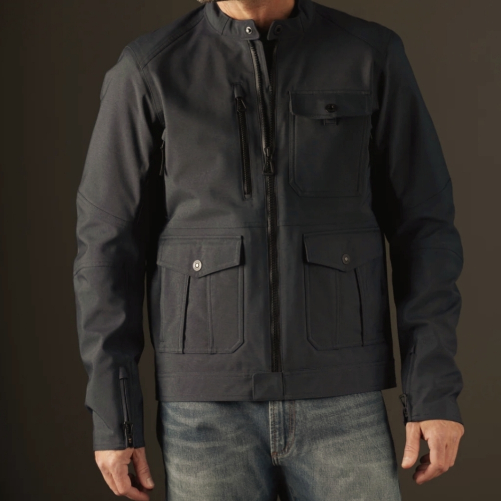 Gray Jacket Motocycle
